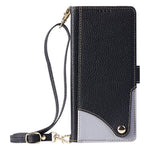 For Honor X5c 4G  /  X5c Plus 4G  /  Play10A 4G Leather Case with Wrist Strap and Shoulder Strap Dual Color Multi Card Slots Phone Cover