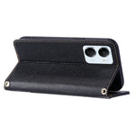 Xiaomi Redmi 13C 4G / Redmi 13C 5G / Poco C65 4G / Redmi 13R 5G / Poco M6 5G Läderfodral med handledsrem och axelrem Tvåfärgat mobilfodral med flera kortplatser