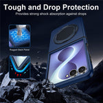 For Samsung Galaxy Z Flip8 Magnetic Case TPU + PC Rotary Kickstand Phone Cover