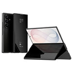 For Samsung Galaxy Z Fold8 Ultra Case Smart Window Electroplated Carbon Fiber Texture PC Shockproof Stand Phone Cover