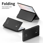 For Samsung Galaxy Z Fold8 Ultra Case Smart Window Electroplated Carbon Fiber Texture PC Shockproof Stand Phone Cover