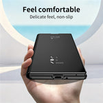 For Samsung Galaxy Z Fold8 Ultra Case Smart Window Electroplated Carbon Fiber Texture PC Shockproof Stand Phone Cover