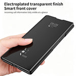 For Samsung Galaxy Z Fold8 Ultra Case Smart Window Electroplated Carbon Fiber Texture PC Shockproof Stand Phone Cover