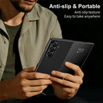 For Samsung Galaxy Z Fold8 Ultra Case Smart Window Electroplated Carbon Fiber Texture PC Shockproof Stand Phone Cover