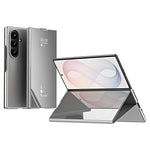 For Samsung Galaxy Z Fold8 Ultra Case Smart Window Electroplated Carbon Fiber Texture PC Shockproof Stand Phone Cover