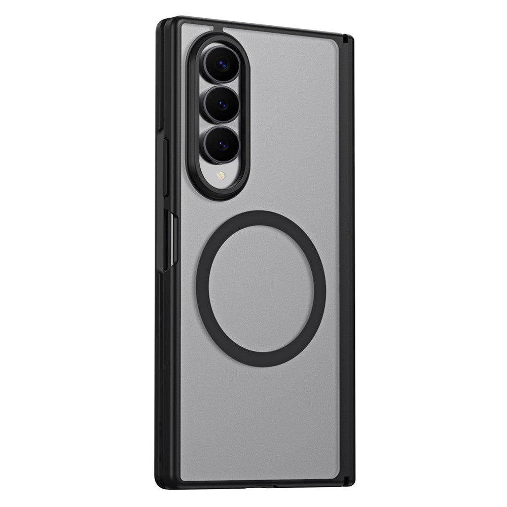 For Samsung Galaxy Z Fold4 5G Case Hard PC Matte Phone Cover with Built-in Tempered Glass Film