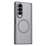 For Samsung Galaxy Z Fold4 5G Case Hard PC Matte Phone Cover with Built-in Tempered Glass Film