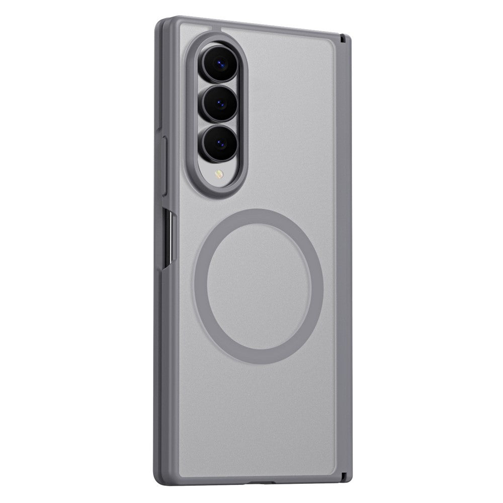 For Samsung Galaxy Z Fold4 5G Case Hard PC Matte Phone Cover with Built-in Tempered Glass Film