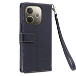 Til Oppo A5 Pro 5G (Global) / A5 Pro 4G (Global) Læderetui med håndrem og skulderrem Dual Color Multi Card Slots Telefoncover