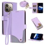 Til Oppo A5 Pro 5G (Global) / A5 Pro 4G (Global) Læderetui med håndrem og skulderrem Dual Color Multi Card Slots Telefoncover