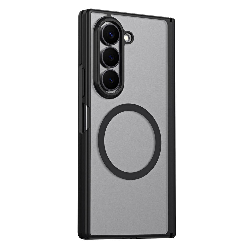 For Samsung Galaxy Z Fold6 5G Case Hard PC Matte Phone Cover with Built-in Tempered Glass Film