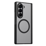 For Samsung Galaxy Z Fold6 5G Case Hard PC Matte Phone Cover with Built-in Tempered Glass Film