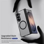 For Samsung Galaxy Z Fold6 5G Case Hard PC Matte Phone Cover with Built-in Tempered Glass Film