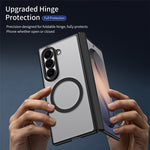 For Samsung Galaxy Z Fold6 5G Case Hard PC Matte Phone Cover with Built-in Tempered Glass Film
