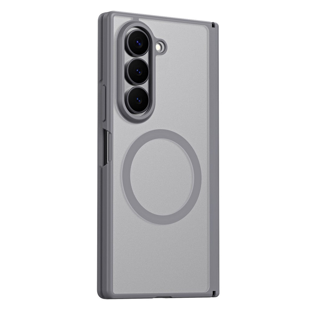 For Samsung Galaxy Z Fold6 5G Case Hard PC Matte Phone Cover with Built-in Tempered Glass Film
