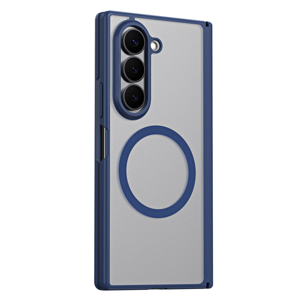 For Samsung Galaxy Z Fold6 5G Case Hard PC Matte Phone Cover with Built-in Tempered Glass Film