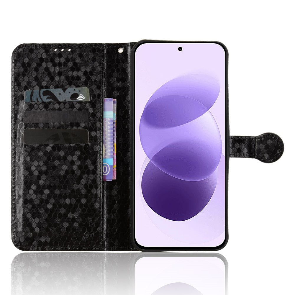 For Xiaomi Redmi Note 17 4G (Global) / Note 17 5G (Global) / Note 17 (India / China) 5G Wallet Case Dot Pattern Imprint PU Leather Phone Cover with Wrist Strap