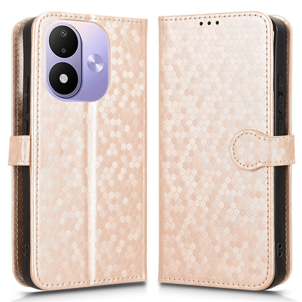 For Xiaomi Redmi Note 17 4G (Global) / Note 17 5G (Global) / Note 17 (India / China) 5G Wallet Case Dot Pattern Imprint PU Leather Phone Cover with Wrist Strap