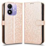 For Xiaomi Redmi Note 17 4G (Global) / Note 17 5G (Global) / Note 17 (India / China) 5G Wallet Case Dot Pattern Imprint PU Leather Phone Cover with Wrist Strap