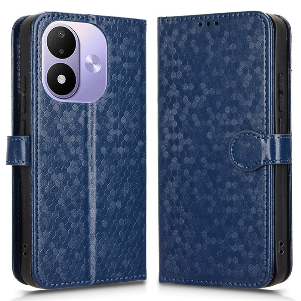 For Xiaomi Redmi Note 17 4G (Global) / Note 17 5G (Global) / Note 17 (India / China) 5G Wallet Case Dot Pattern Imprint PU Leather Phone Cover with Wrist Strap