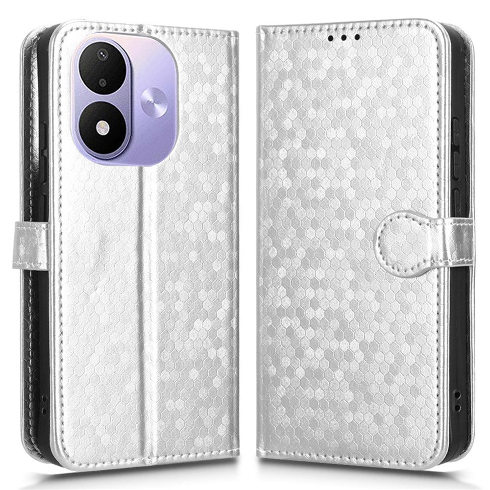 Pungcover i PU-læder til Xiaomi Redmi Note 17 4G (Global) / Note 17 5G (Global) / Note 17 (Indien/Kina) 5G med prikket mønster, tryk og håndledsrem