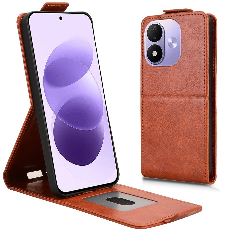 For Xiaomi Redmi Note 17 4G (Global) / Note 17 5G (Global) / Note 17 (India / China) 5G Stand Case Magnetic Clasp Vertical Flip Leather Phone Cover with Card Holder