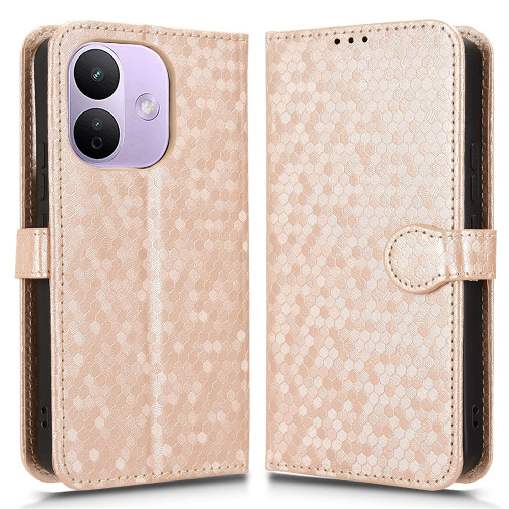 For Xiaomi Redmi Note 17 Pro 5G Wallet Case Dot Pattern Imprint PU Leather Phone Cover with Wrist Strap