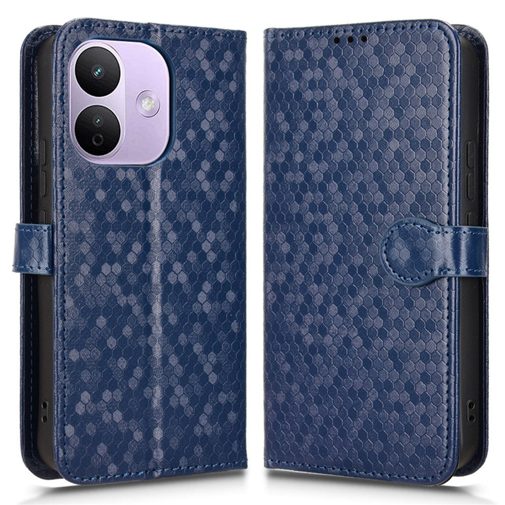 For Xiaomi Redmi Note 17 Pro 5G Wallet Case Dot Pattern Imprint PU Leather Phone Cover with Wrist Strap