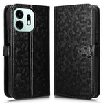 For OnePlus N6 4G Wallet Case Dot Pattern Imprint PU Leather Phone Cover with Wrist Strap