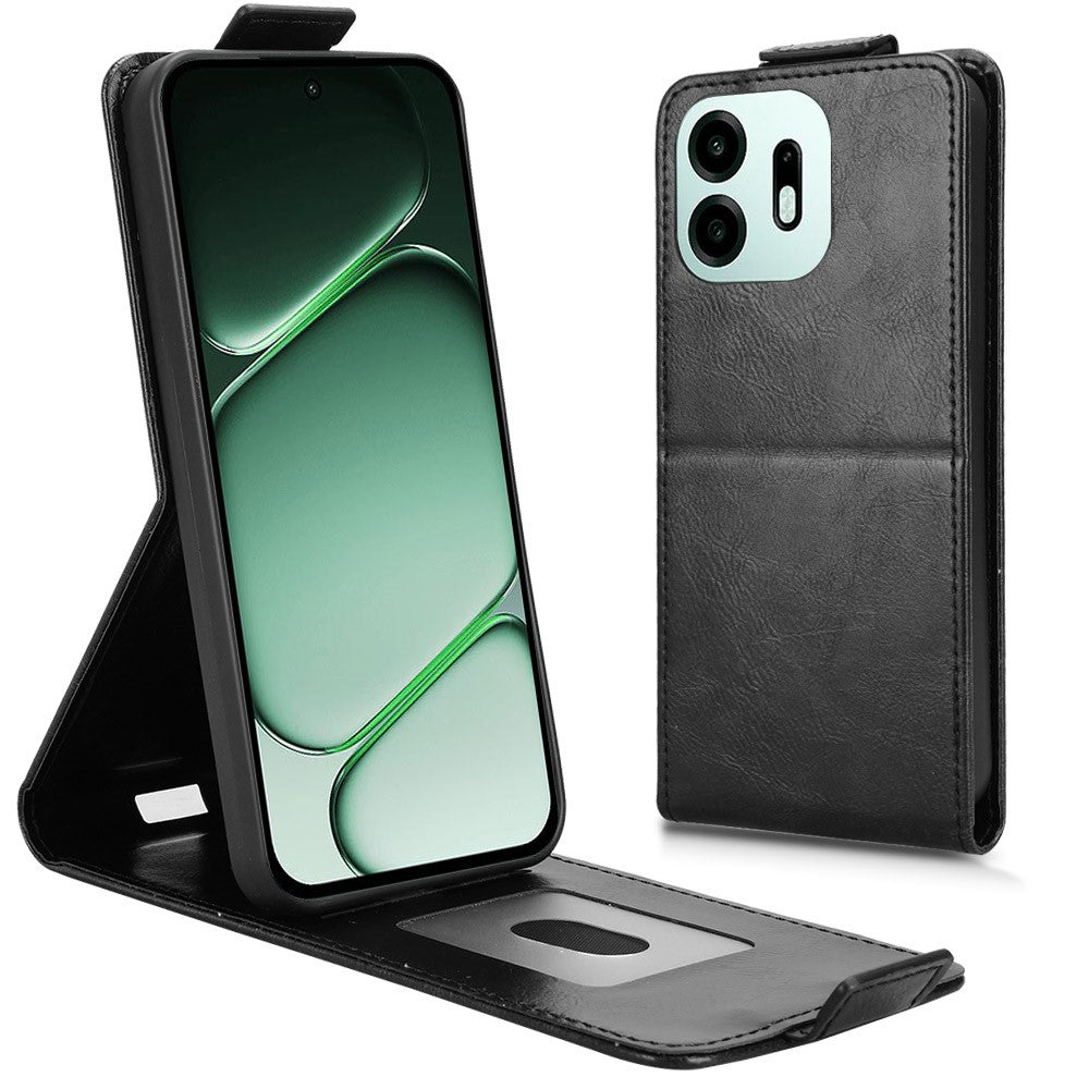 Til OnePlus N6 4G Stand Case Magnetisk Lås Lodret Flip Læder Telefon Cover med Kortholder