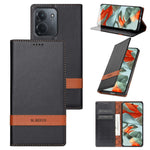 N.BEKUS P5-serien til Xiaomi Redmi 15C 5G (EU) (173 mm) / Redmi 15C 4G (EU) (173 mm), læderetui med tofarvede syninger, RFID-blokerende tegnebogsetui til mobil