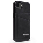 FORWENW F8 Series for iPhone 17e / 16e Case Card Slot Kickstand Leather Coated TPU Phone Cover