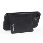 FORWENW F8 Series for iPhone 17e / 16e Case Card Slot Kickstand Leather Coated TPU Phone Cover