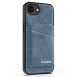 FORWENW F8 Series for iPhone 17e / 16e Case Card Slot Kickstand Leather Coated TPU Phone Cover