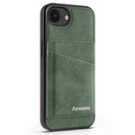 FORWENW F8 Series for iPhone 17e / 16e Case Card Slot Kickstand Leather Coated TPU Phone Cover