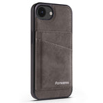 FORWENW F8 Series for iPhone 17e / 16e Case Card Slot Kickstand Leather Coated TPU Phone Cover