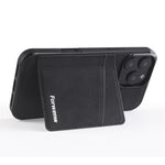 FORWENW F8 Series for iPhone 16 Pro Max Case Card Slot Kickstand Leather Coated TPU Phone Cover