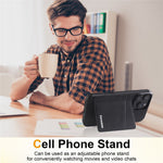 FORWENW F8 Series for iPhone 16 Pro Max Case Card Slot Kickstand Leather Coated TPU Phone Cover