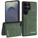 Forwenw F8-serien för Galaxy S25 Ultra-skal i PU-läder, TPU, stötsäkert, skrapkortshållare, stödfodral