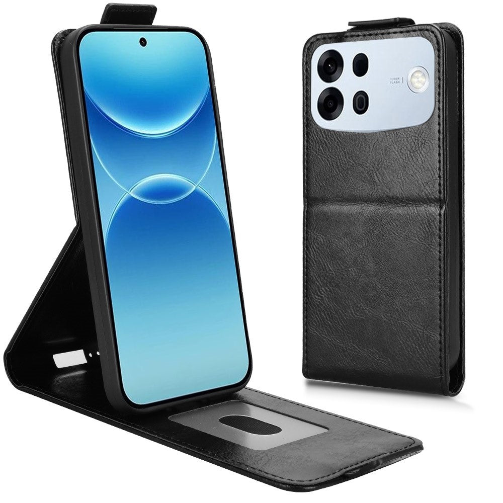 For Oppo A7 Pro Max 5G Stand Case Magnetic Clasp Vertical Flip Leather Phone Cover with Card Holder