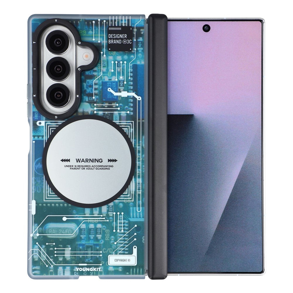 YOUNGKIT Technology Series for Samsung Galaxy Z Fold8 Ultra Magnetic Case Hard PC IMD Phone Cover