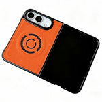 WANLONFENG KJB Series for iPhone Fold Magnetic Case Tech Fabric Texture PC + TPU Phone Protective Cover