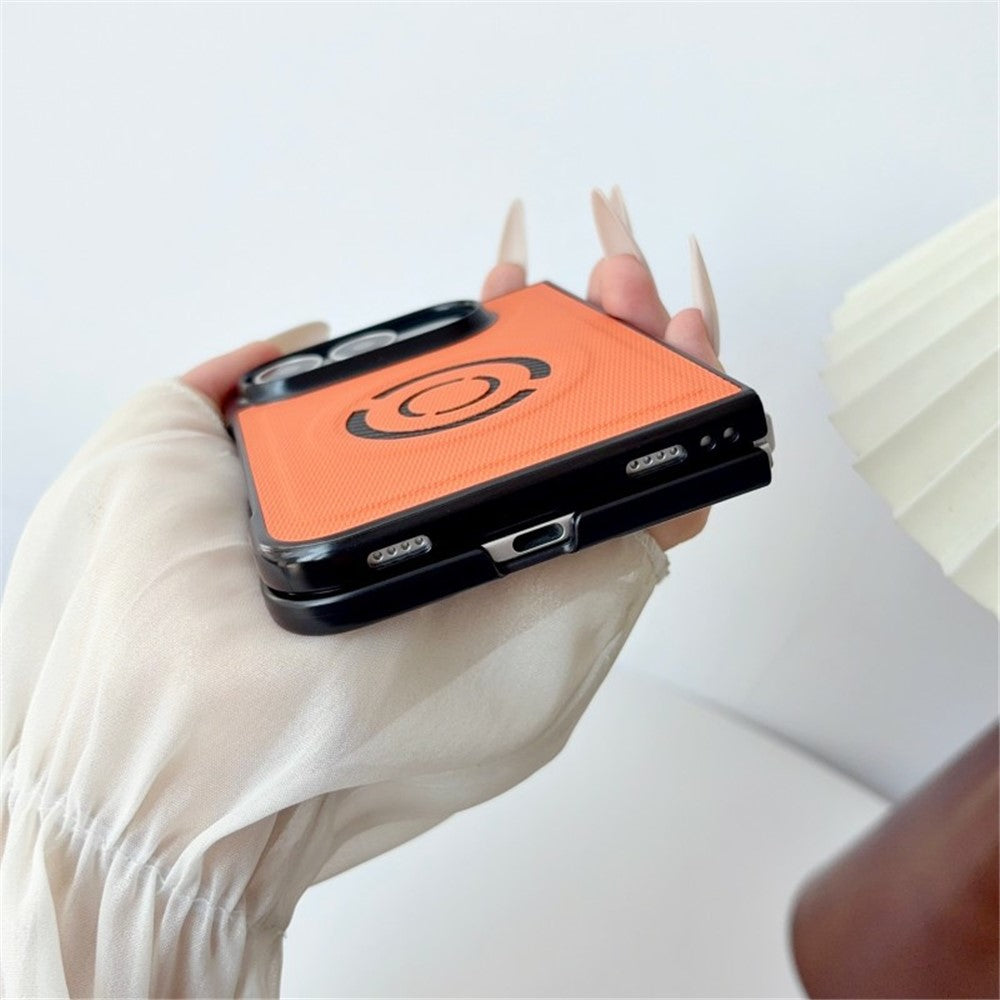 WANLONFENG KJB Series for iPhone Fold Magnetic Case Tech Fabric Texture PC + TPU Phone Protective Cover