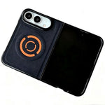 WANLONFENG KJB Series for iPhone Fold Magnetic Case Tech Fabric Texture PC + TPU Phone Protective Cover