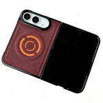 WANLONFENG KJB Series for iPhone Fold Magnetic Case Tech Fabric Texture PC + TPU Phone Protective Cover