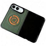 WANLONFENG KJB Series for iPhone Fold Magnetic Case Tech Fabric Texture PC + TPU Phone Protective Cover
