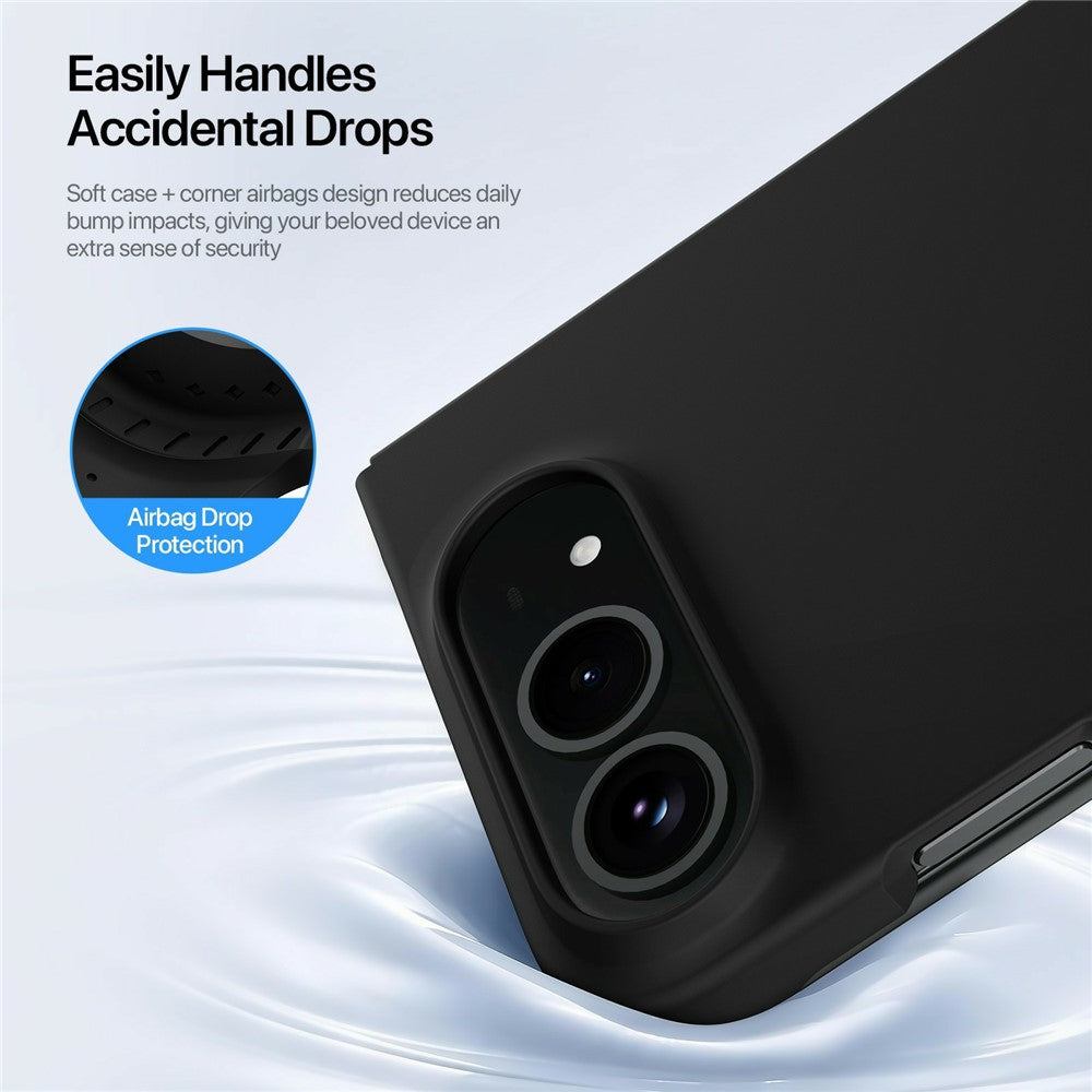 DUX DUCIS Piel Series for iPhone Fold Magnetic Case Liquid Silicone Shockproof Hinge Protection Phone Cover