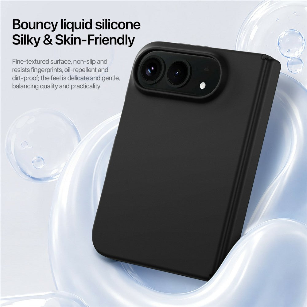 DUX DUCIS Piel Series for iPhone Fold Magnetic Case Liquid Silicone Shockproof Hinge Protection Phone Cover