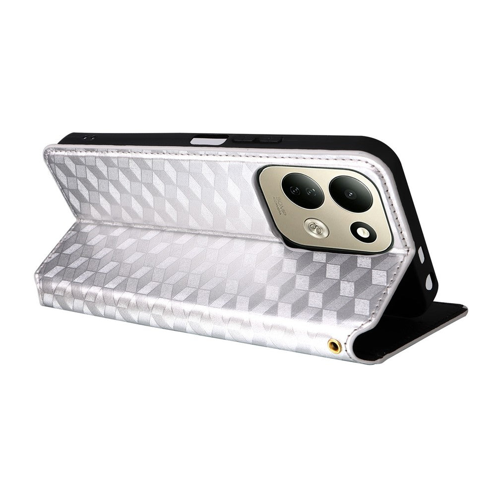 For Xiaomi Redmi 17 4G  /  Redmi 17 5G Case Wallet Rhombus Imprinted PU Leather Phone Cover