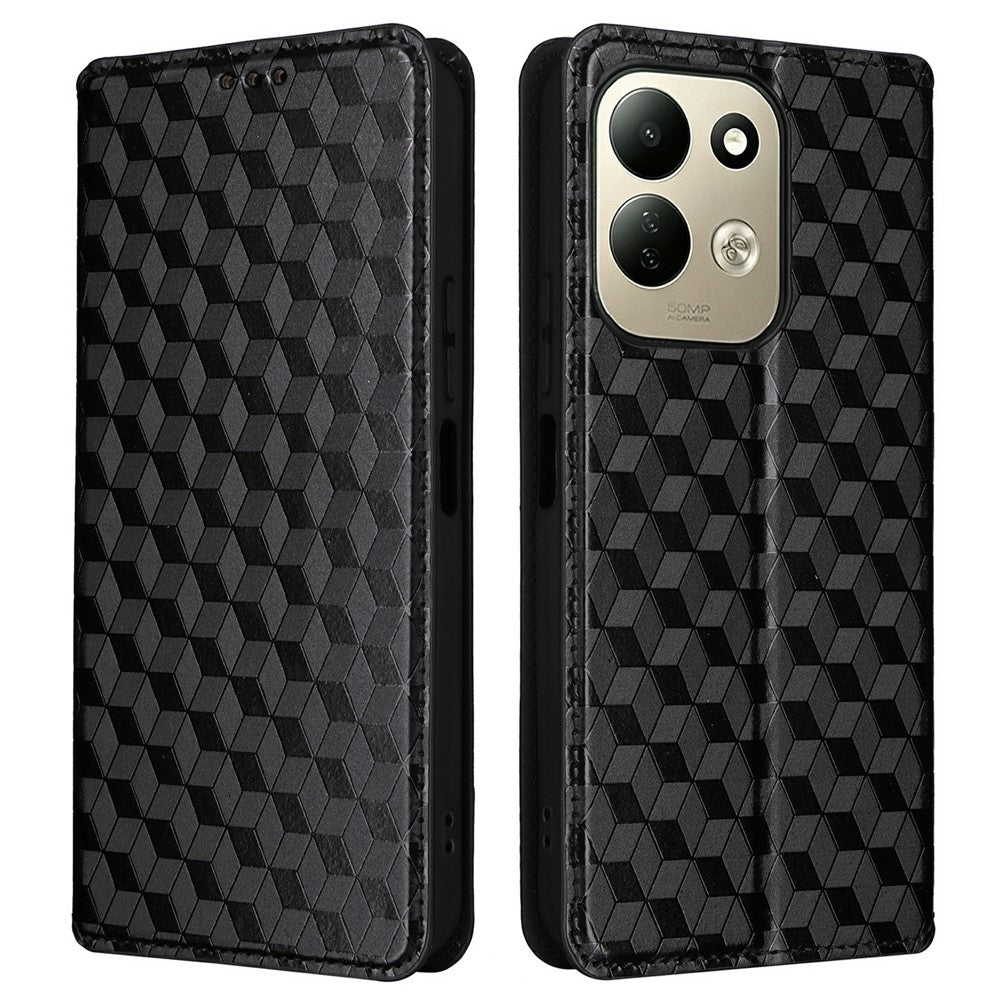 For Xiaomi Redmi 17 4G  /  Redmi 17 5G Case Wallet Rhombus Imprinted PU Leather Phone Cover